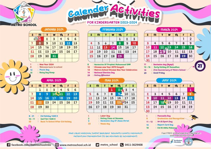 Kalender TK - Januari-Juni 2024